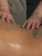Kirk James lies relaxed as Sebastian massages his cock