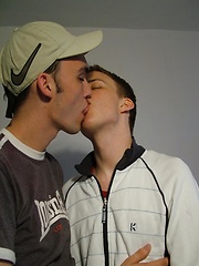 Cute boy Leo sucking his college friend dick