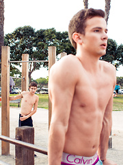 Watch as Logan throats Evans throbber and gets drilled down right in a scene ending with a hot hungry shot in the mouth